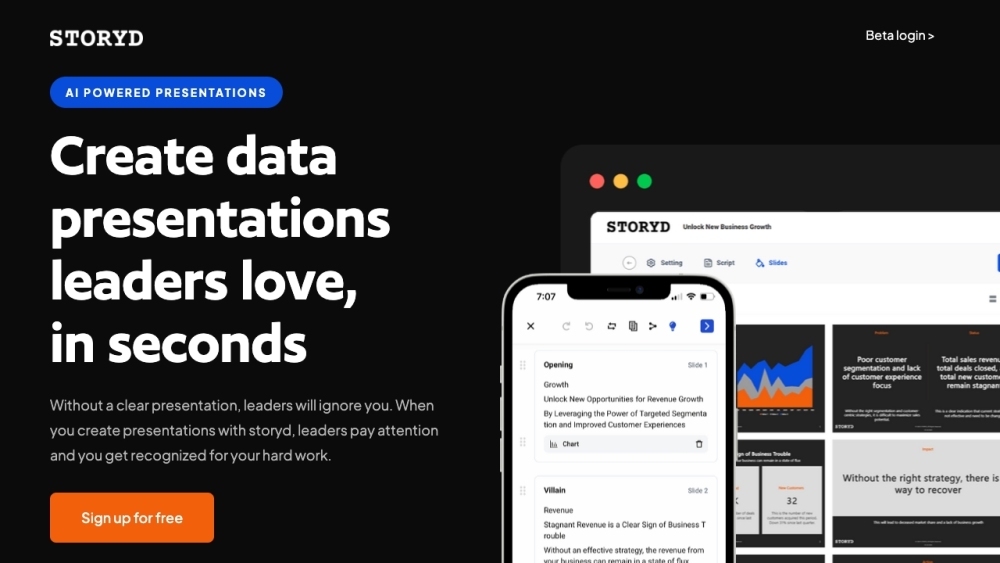 STORYD: AI-Powered Data Presentations for Clear, Compelling Results