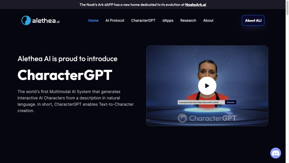 Alethea AI: Gen AI, Blockchain, Customizable Interactive Characters
