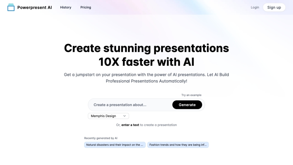 Powerpresent AI: Fast, Smart, Effortless Presentation Maker