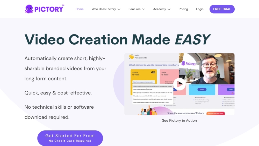 Pictory: AI Video Creation, Edit Online, No Skills Needed