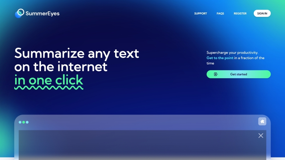 SummerEyes: AI-Powered, Quick Summarization, Boosts Productivity