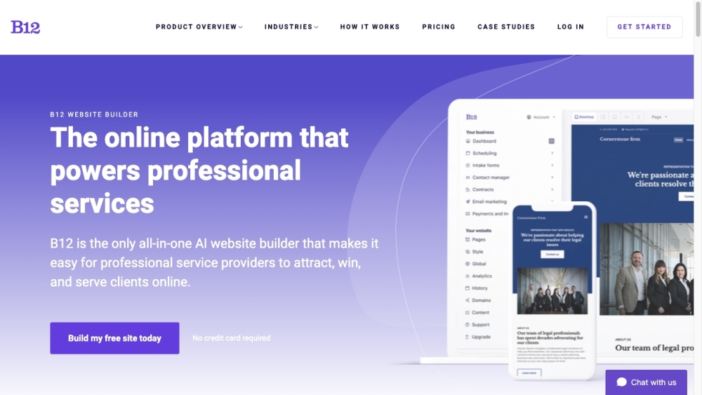 B12: AI-Powered Website Builder : Custom Sites, Expert Support, Client Growth Tools