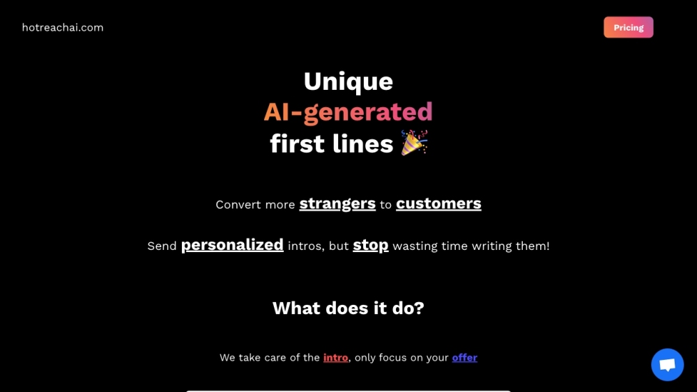 Hot Reach AI: Personalized, Optimized AI-Powered Email Intros