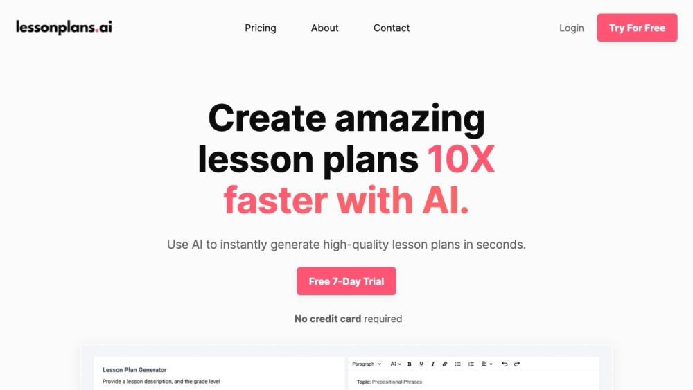 LessonPlans.ai: AI-Driven Custom Lesson Plans for Teachers