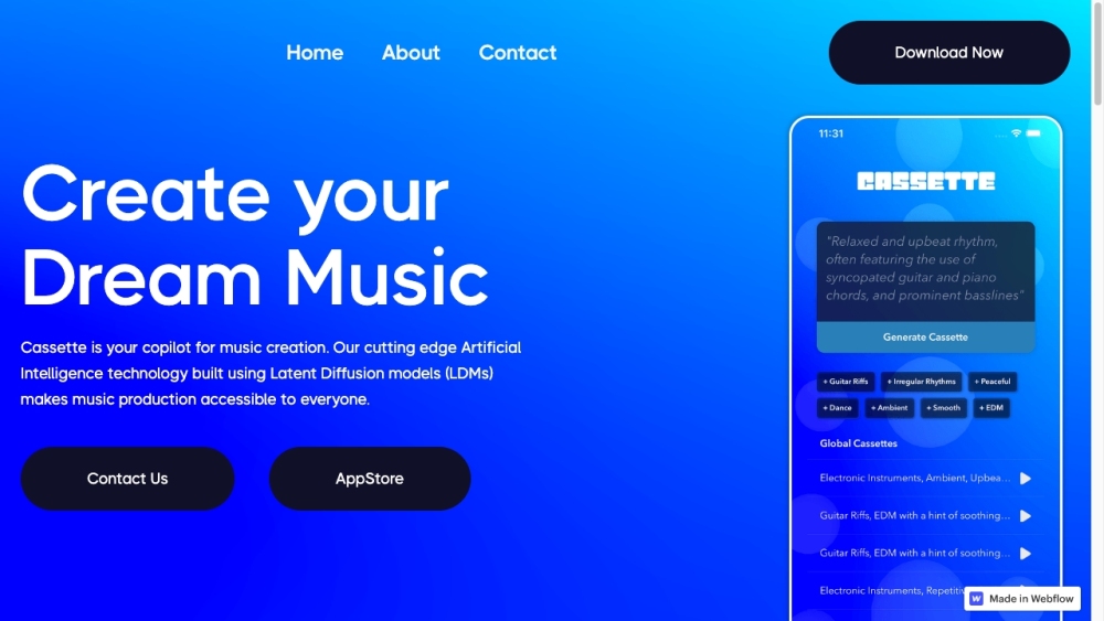CassetteAI: AI-Driven Music From Text, Easy Creation & Customization