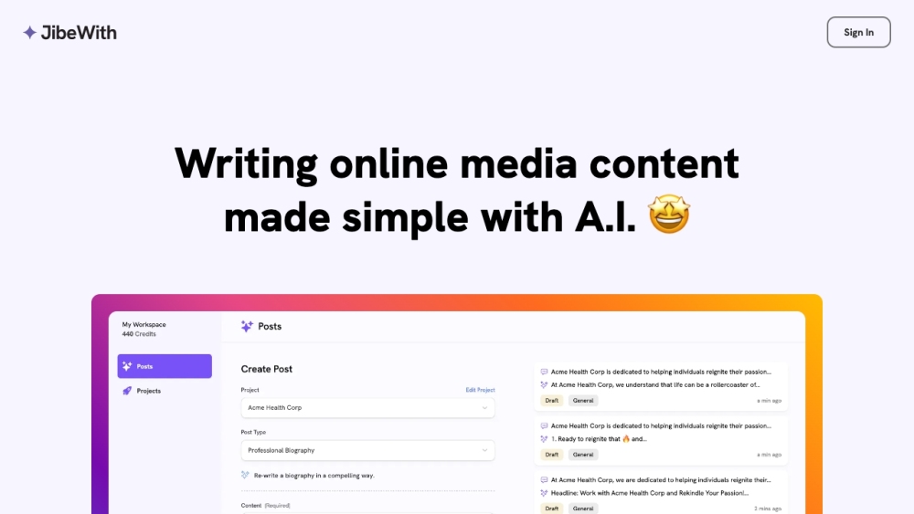 Jibewith.com: AI-Driven Content Simplifier for Engaging Media