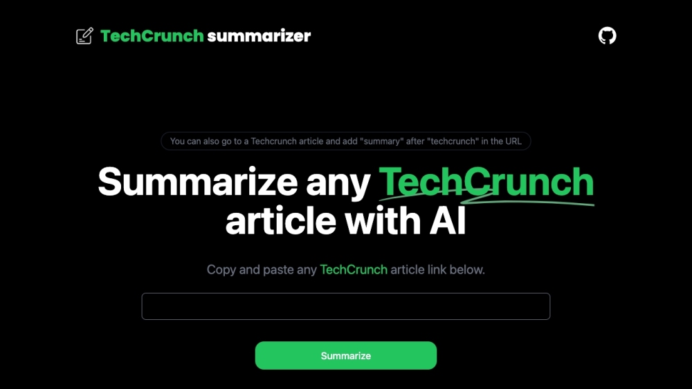 News Summarizer: AI-Powered Concise TechCrunch Article Digests