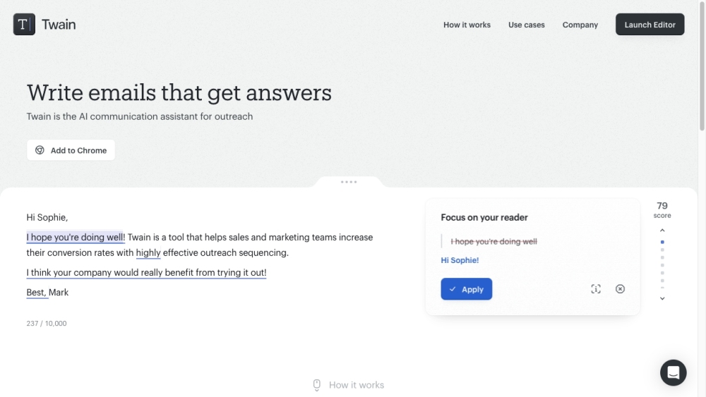 Twain AI Assistant: Boost Sales & Outreach with Free AI Tips