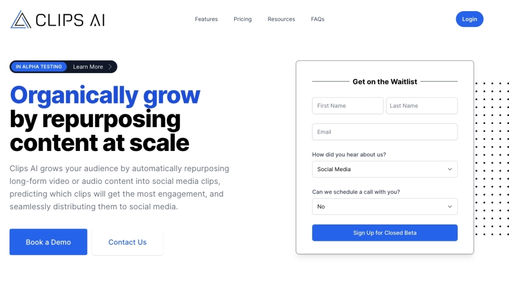 Clips AI: Auto Video Snippets for Socials, Podcasts, Webinars : Transform Long Videos into Shareable Snippets, Save Time, Boost Engagement