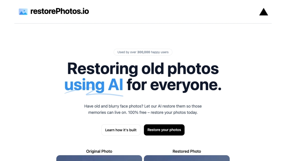 RestorePhotos.io: AI Restores Old, Blurry Faces Instantly