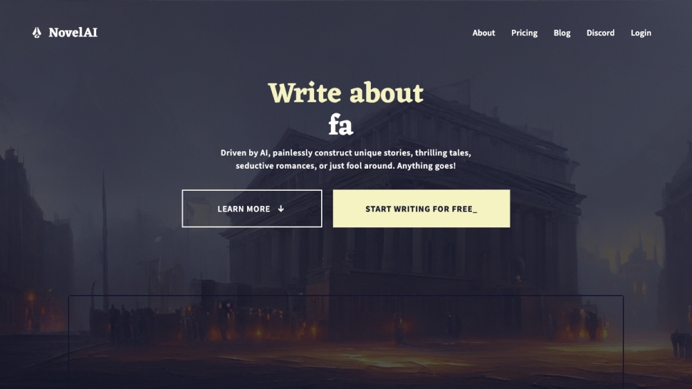 NovelAI: AI Writing, Storytelling, Custom NLP & Creativity Boost