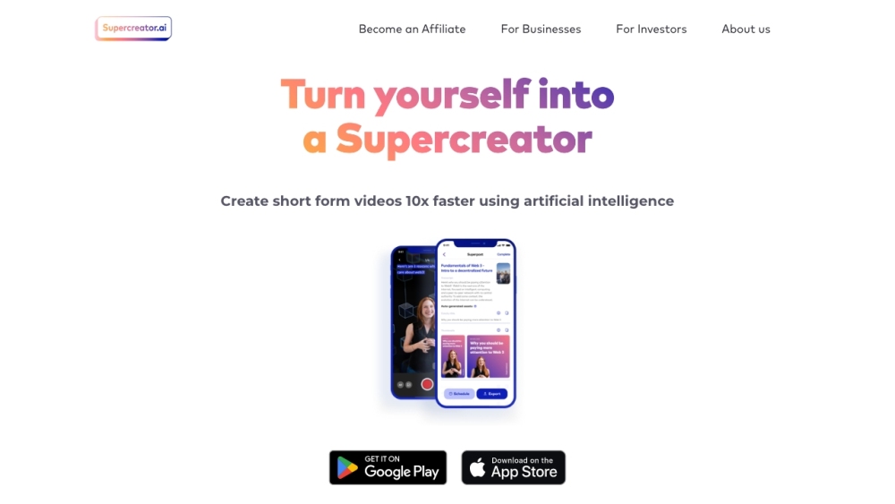 Supercreator.ai: AI-Boosted TikTok, Reels, Shorts Video Maker