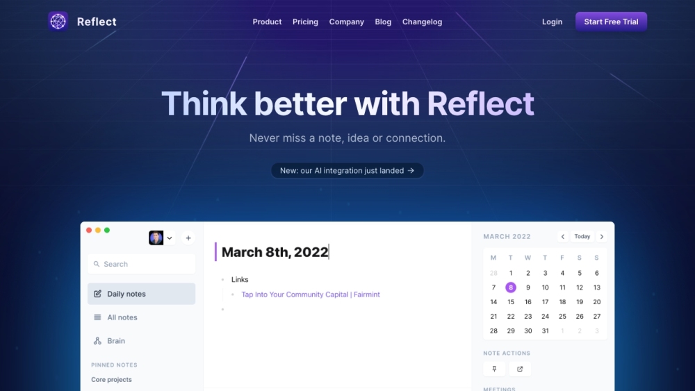 Reflect Notes: Minimalist Note-Taking & Idea Capture