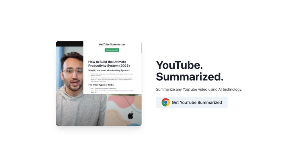 YouTube Summarized: AI-Powered Summaries, Save Time, Enhance Learning
