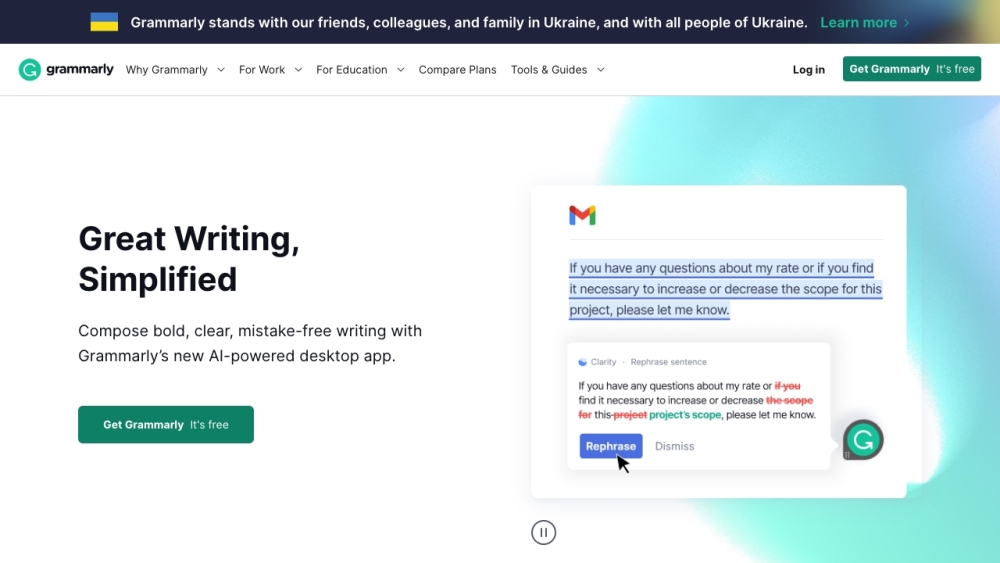 Grammarly: AI-Powered Grammar, Tone, Clarity & Team Consistency