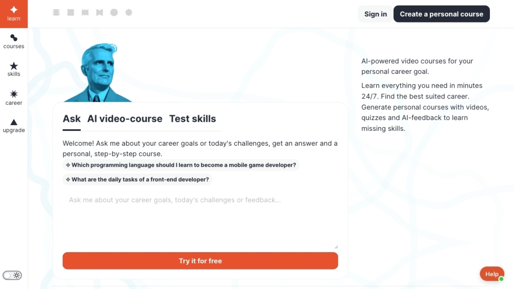 Unschooler: AI-Tailored Video Courses with Interactive Feedback