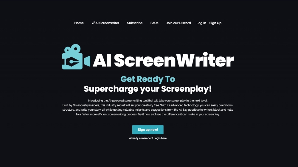 AI Screenwriting Tool: Brainstorm, Structure, Conquer Writer's Block