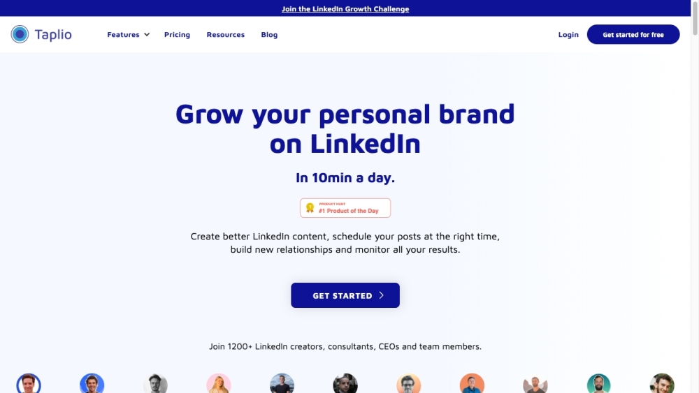 Taplio: AI Content, Scheduling, Engagement, Tracking for Growth