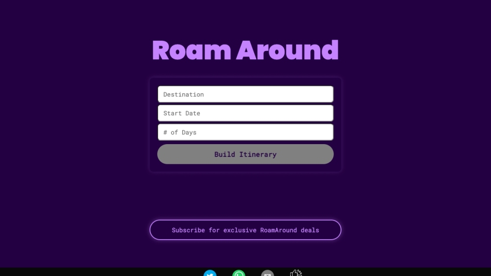 Roam Around: AI-Powered Travel Assistant for Tailored Itineraries