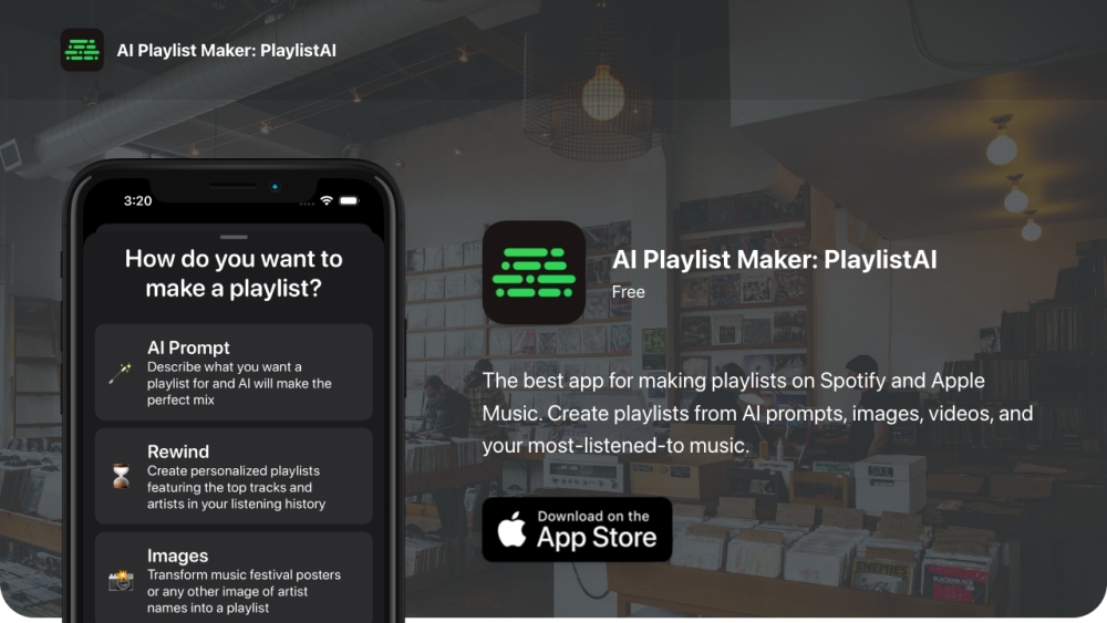 PlaylistAI: AI-Powered Spotify & Apple Music Playlist Maker