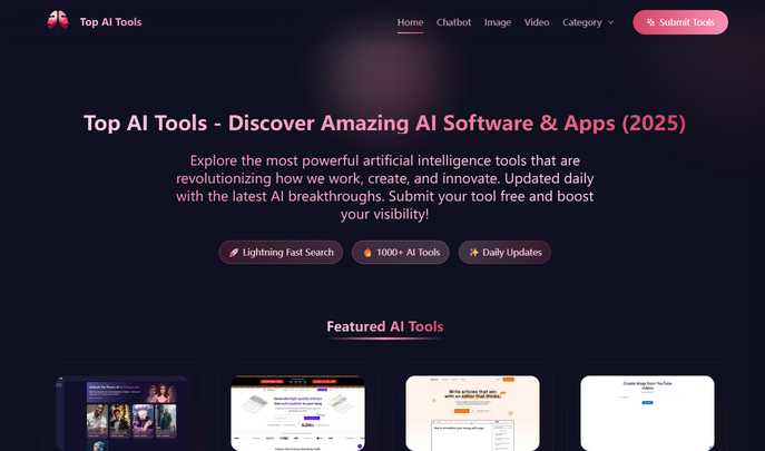 Top AI Tools: 1000+ AI Apps for Productivity, Creativity & Business