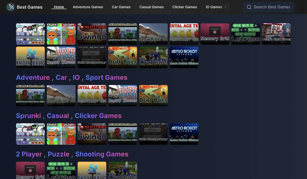 Best Games: Play 4500+ Free HTML5 Online Games Instantly No Download - Featured on Best AI Tool